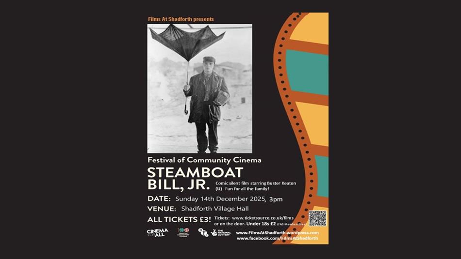 Steamboat Bill Jr Film at Shadforth advertising poster.