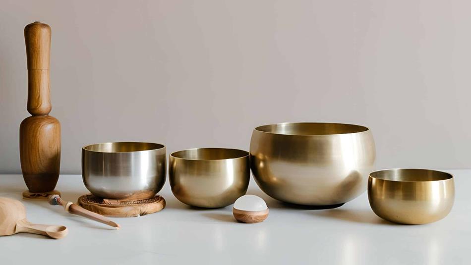 Tibetan and crystal singing bowls