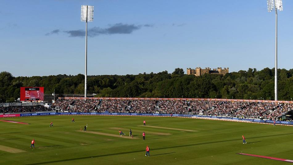 A match at Seat Unique Riverside on a sunny day, Lumley Castle pictured in the background.