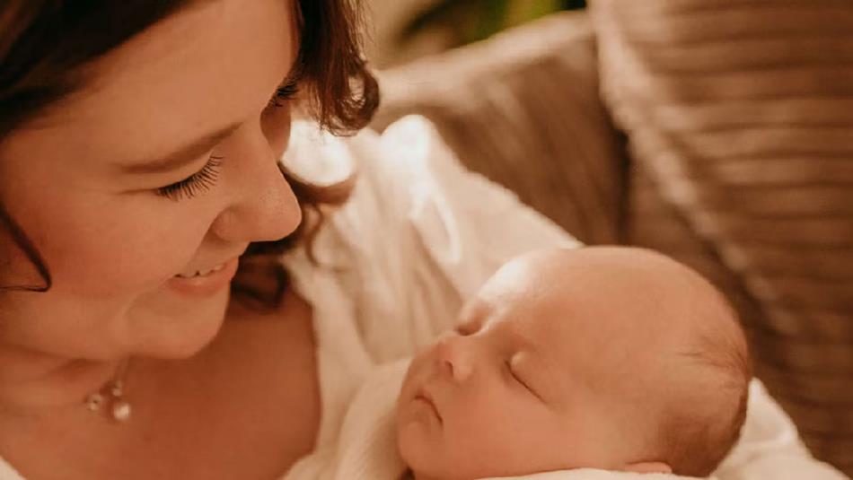 Mother holding a baby