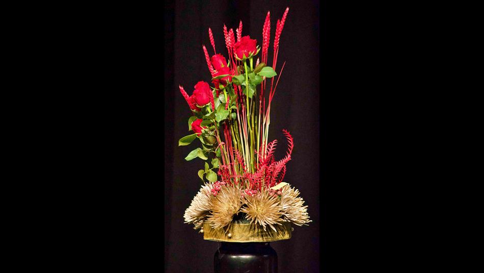 Beautiful red flower display.