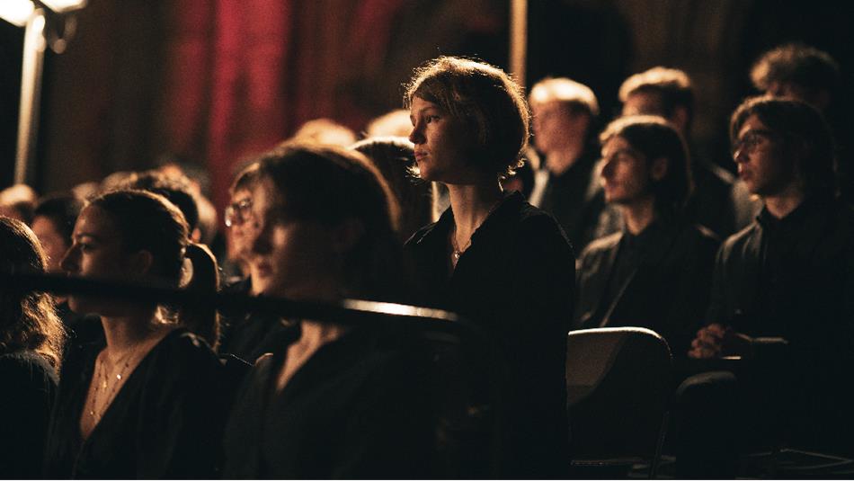 Durham University Choral Society performing together.