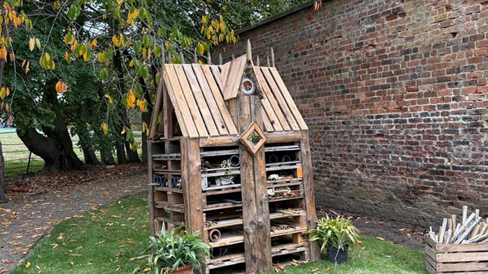 Bug hotel at Raby Castle.