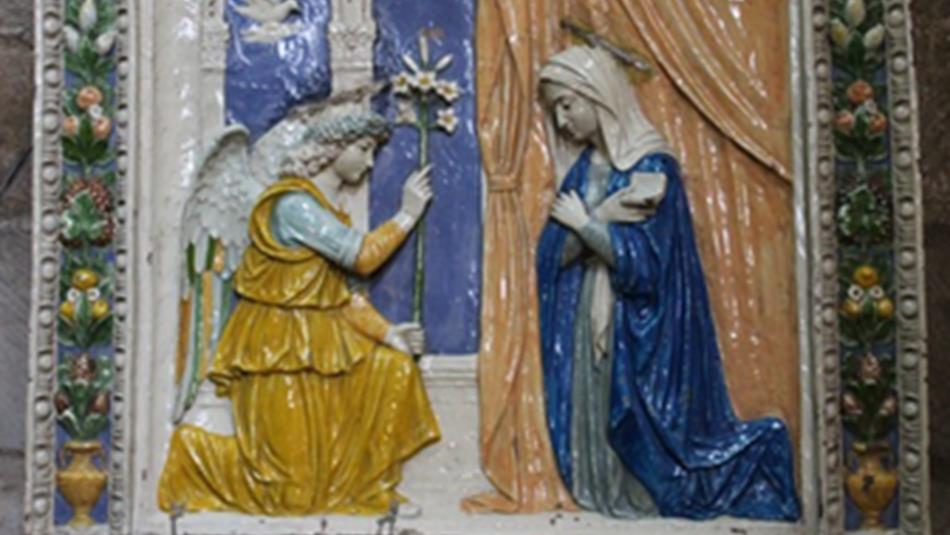 Marian Art in Durham Cathedral (artwork showing depiction of Mary).