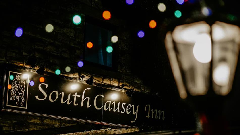 Fairylights over South causey Inn