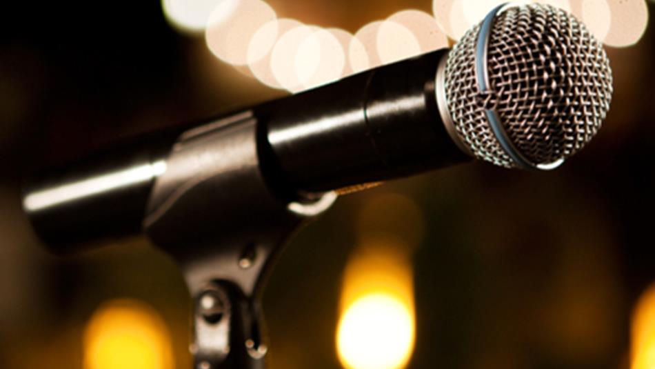 Closeup shot of microphone