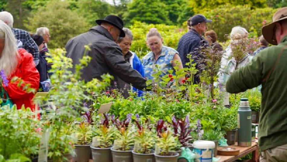 People attending a specialist plant and garden Fair