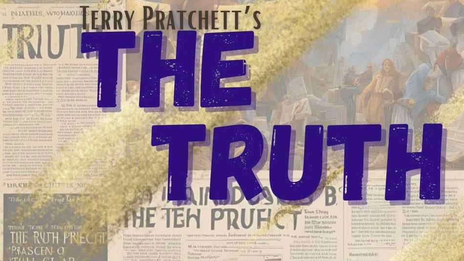 Text reads, 'The Truth' against a background of newspaper cuttings