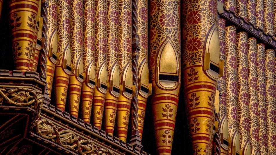 Close up of Durham Cathedral Organ