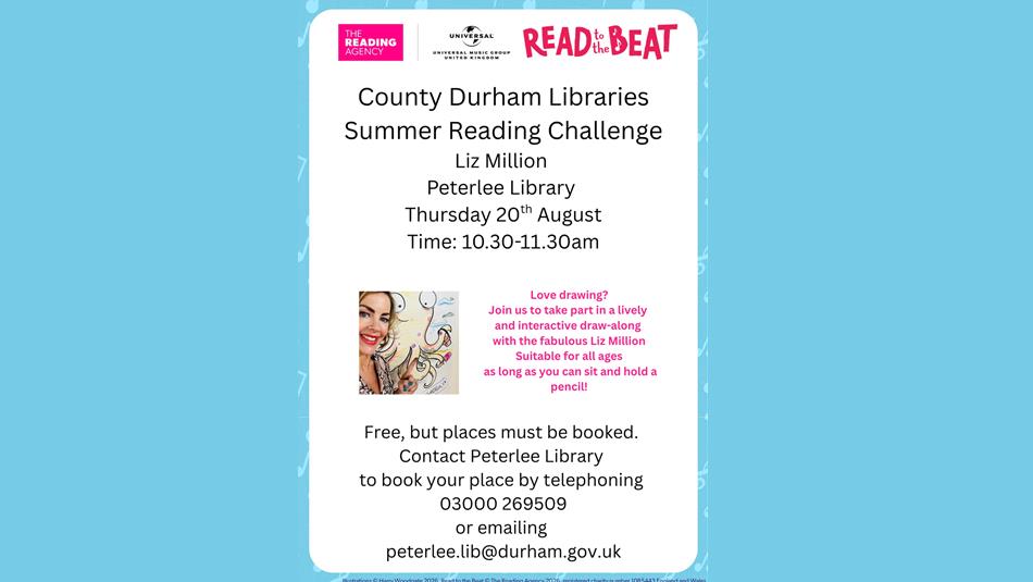 County Durham Libraries Summer Reading Challenge. Liz Million, Peterlee Library.