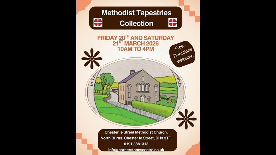 Illustration of a chapel in the countryside.