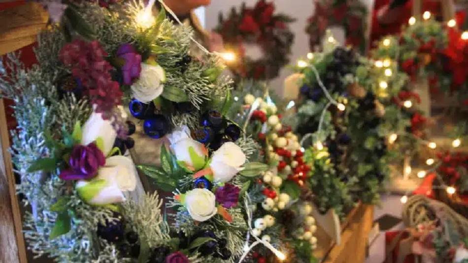 Handmade Christmas Gifts and festive garlands at Ushaw Historic House, Chapels and Gardens