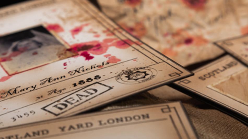 Blood-spattered documents.