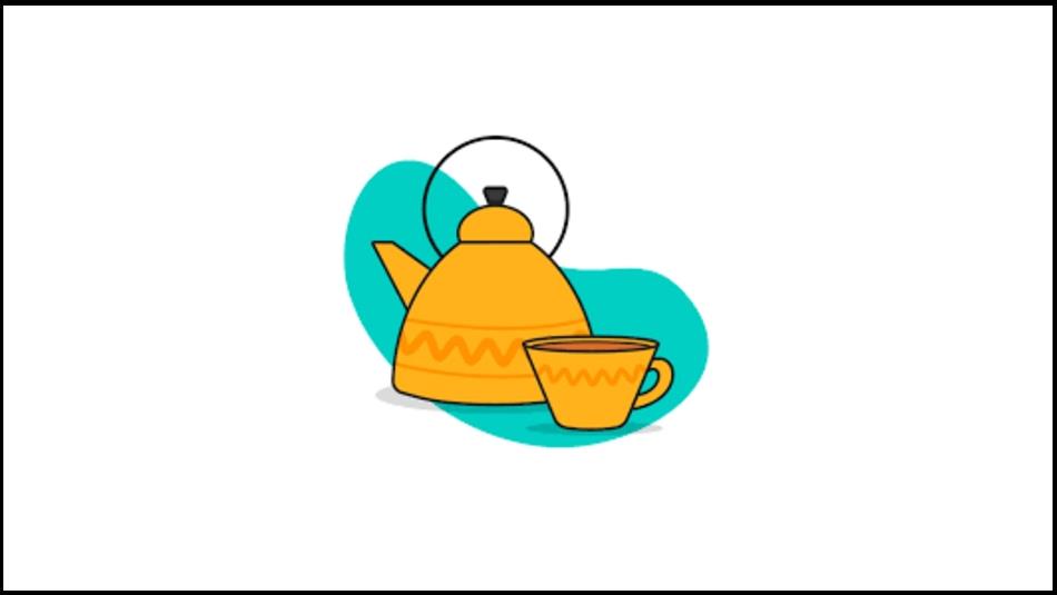 Graphic image of a teapot and teacup