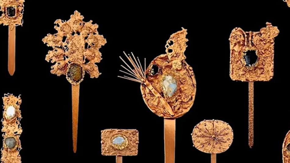 Korean brooches made by artist Seeun Kim.