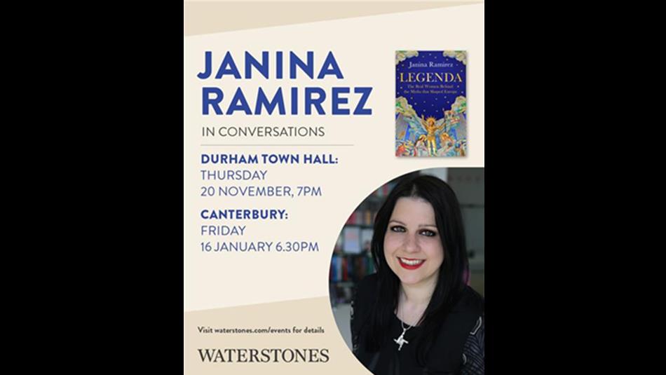 Janina Ramirez In Conversation at Durham Town Hall, Thursday 20th November, 7pm.
