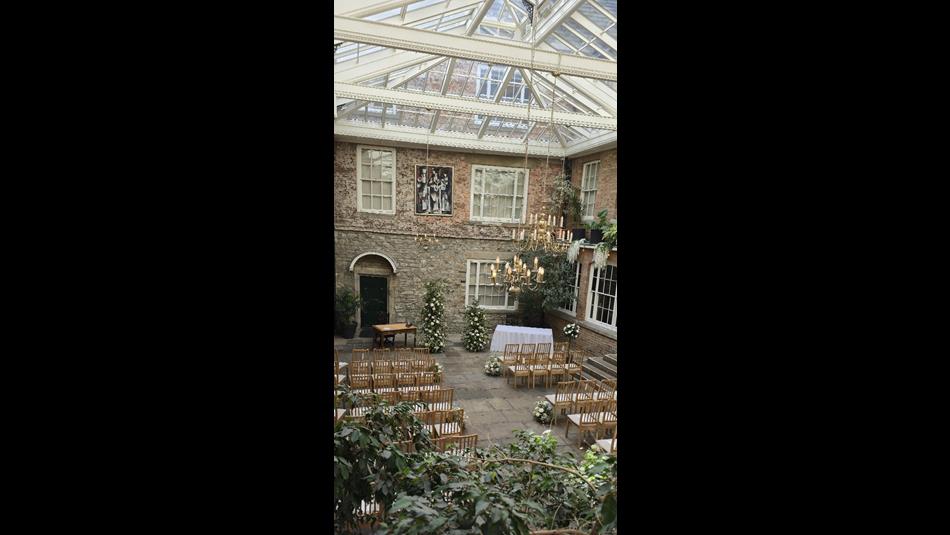 St Chad's College - staged for a wedding.