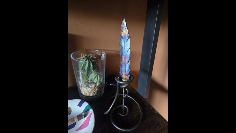 Feather quill.