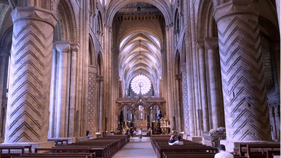 Nave at Durham Cathedral.