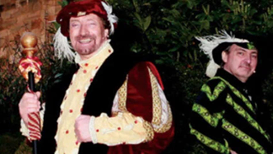 Two men in Elizabethan attire