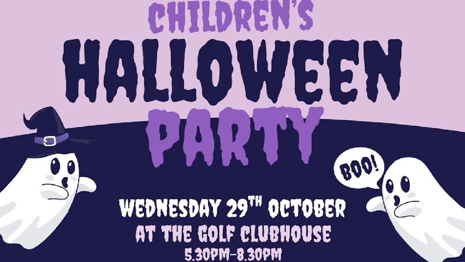 Illustration of ghosts for 'Children's Halloween Party'.