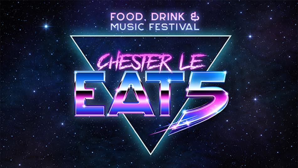 Chester-le-EATS 26. Food, Drink and Music Festival. Poster shows a starry background.