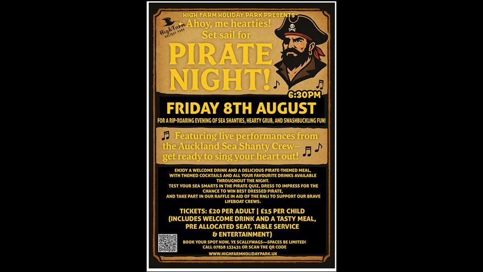 Illustration of a pirate - Pirate Night
