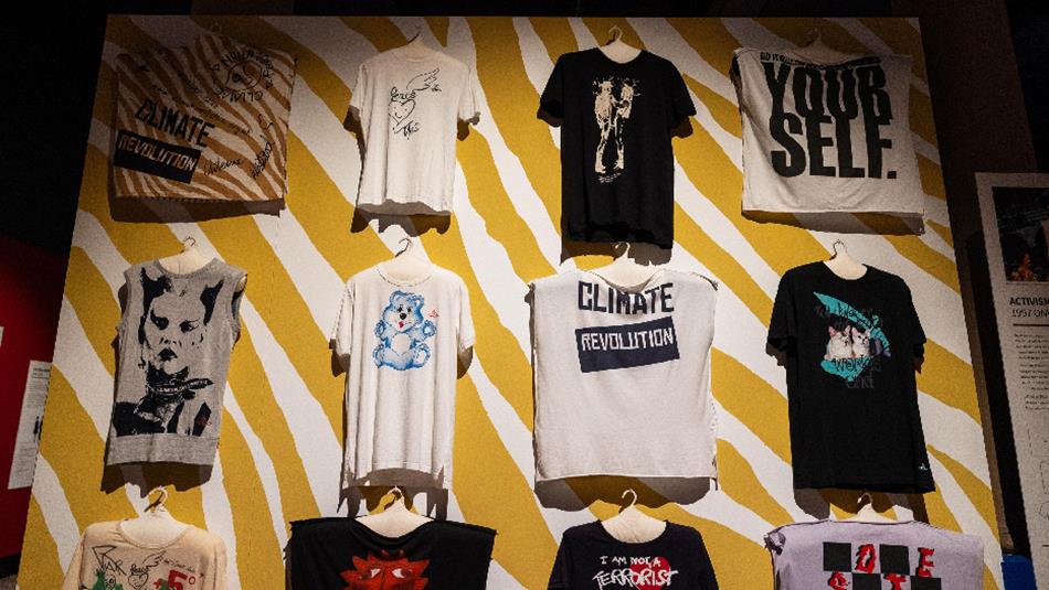 T- shirts on display.
