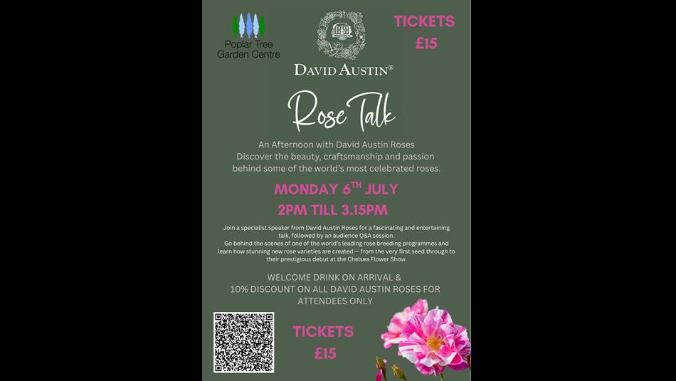 Poster showing a pink rose.