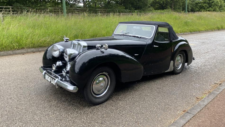 Classic black car at Beamish, The Living Museum of the North.