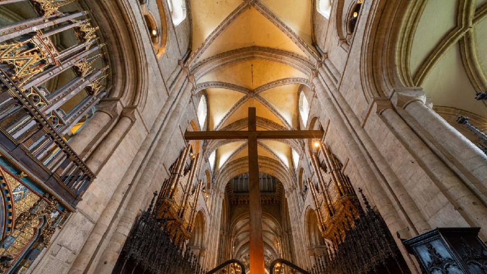 View of the cross in Durham Cathedral's Nave