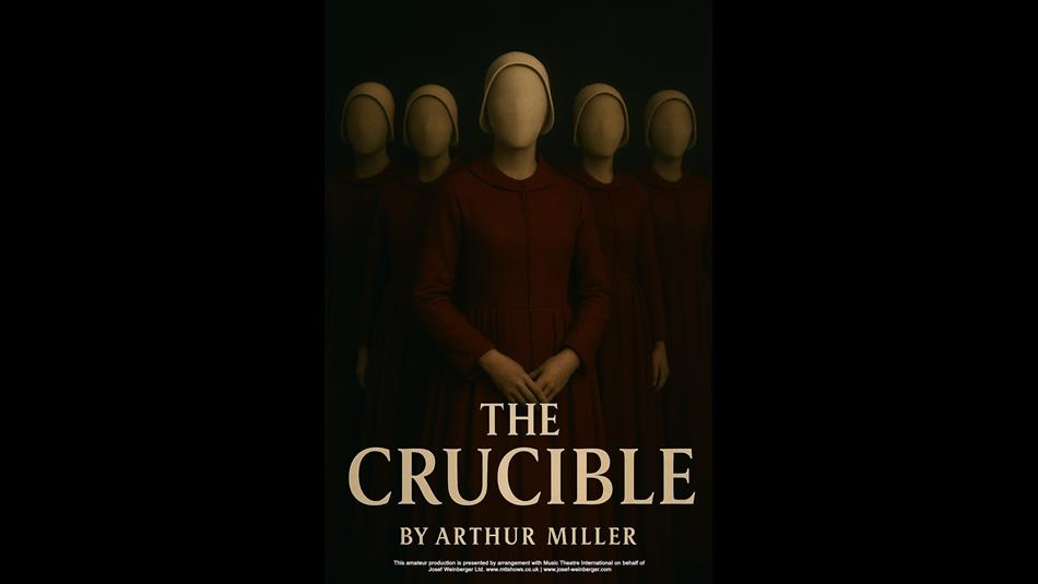 'The Crucible' by Arthur Miller. Posters shows five faceless Puritan women.
