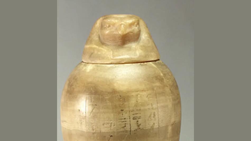 Ancient Egyptian canopic jar.