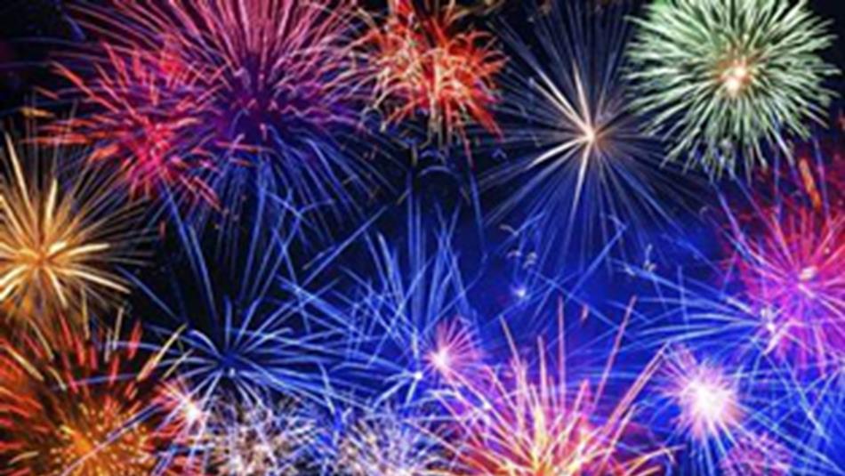 Colourful fireworks.