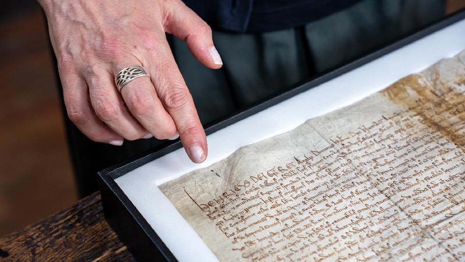 Someone reading The Magna Carta