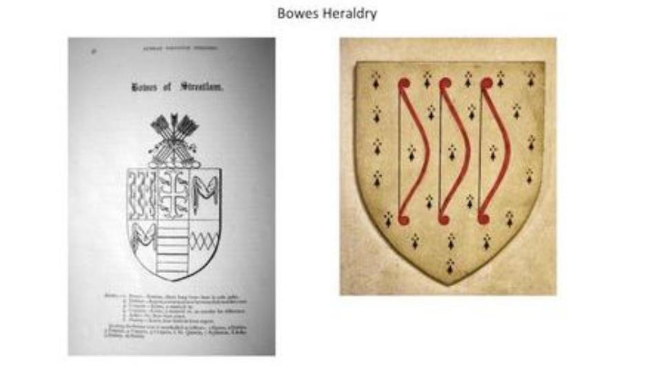 Images of two medieval heraldic crests.
