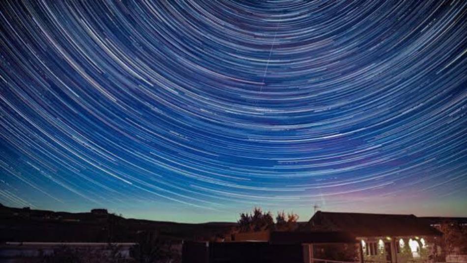A starry night sky