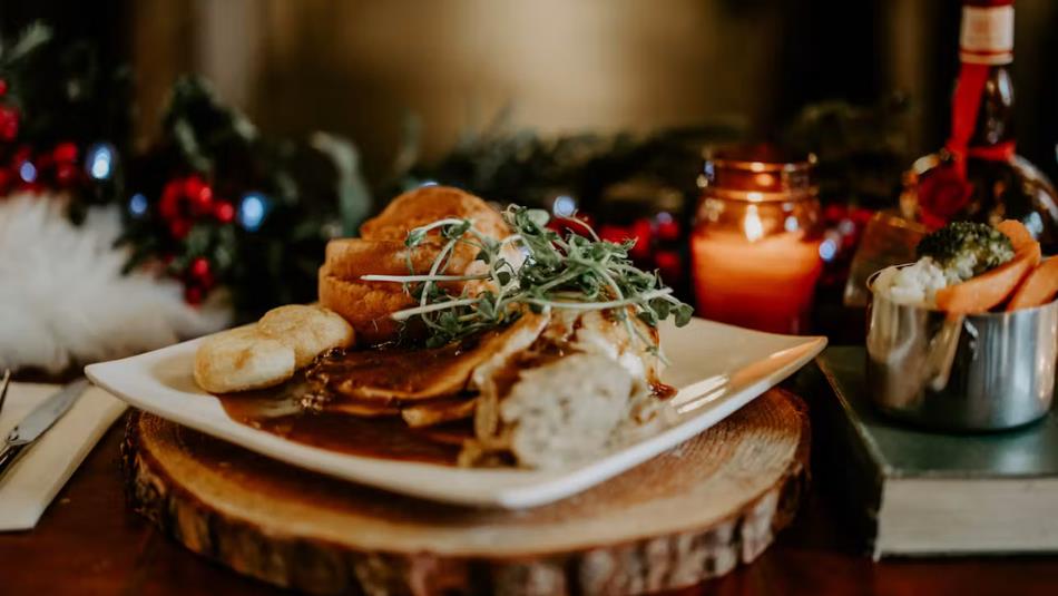 A Christmas meal.