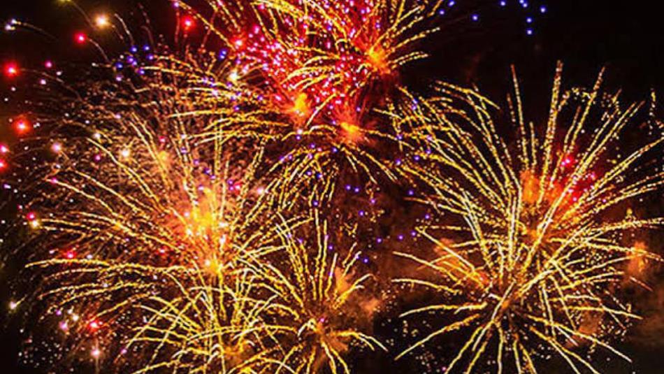 A vibrant firework display.