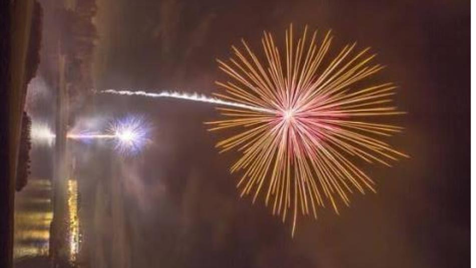 2 vibrant fireworks