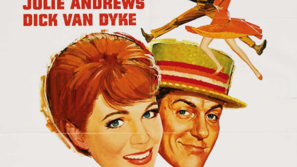 An illustration of Mary Poppins and Bert, smiling on a white background.