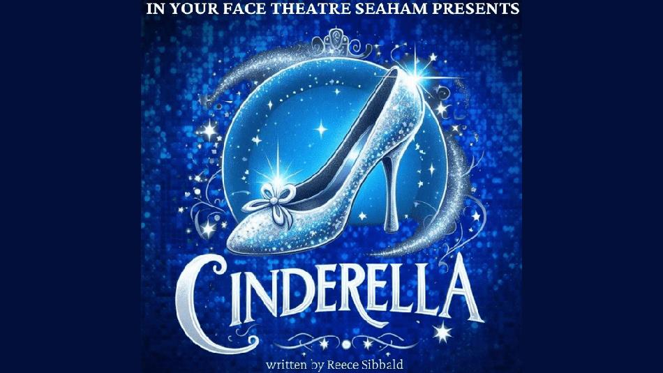 In Your Face Theatre Presents Cinderella - image of a sparkling glass slipper.