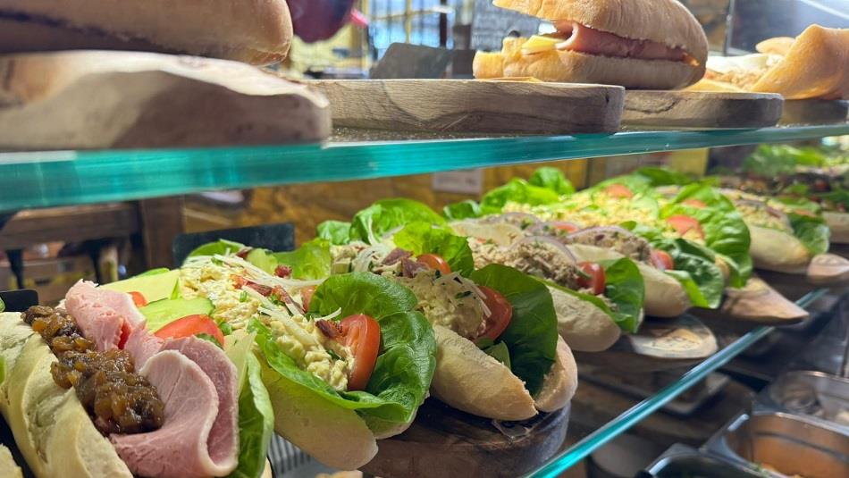 A selection of sandwiches and baguettes at Vennels Cafe in Durham City