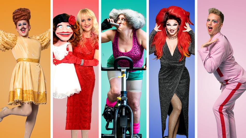 Image of drag and cabaret acts.