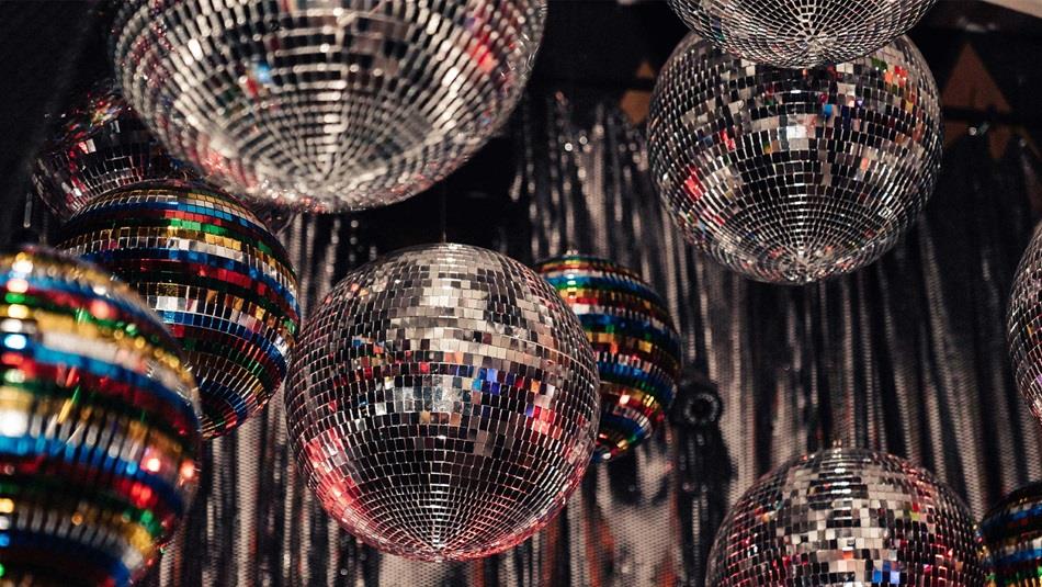 A selection of disco glitter balls