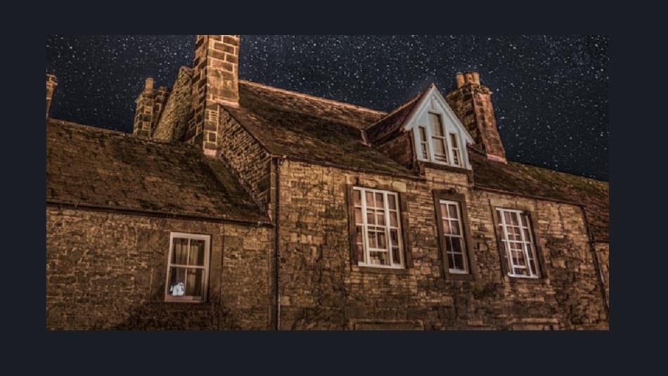 The Lord Crewe Arms at night.