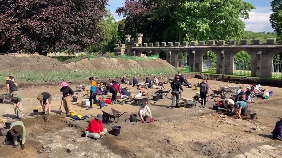 Archaeological dig at Auckland Castle