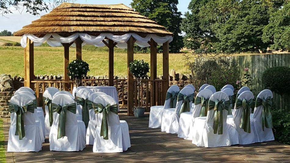 Wedding chairs set outside