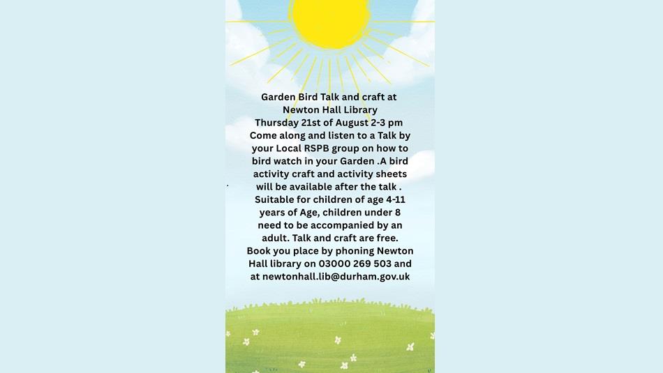 Information poster showing details of the event