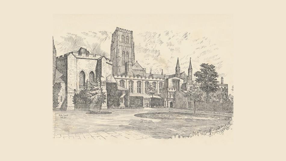 Durham Cathedral from the The College by W D Footitt